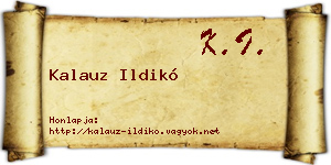 Kalauz Ildikó névjegykártya